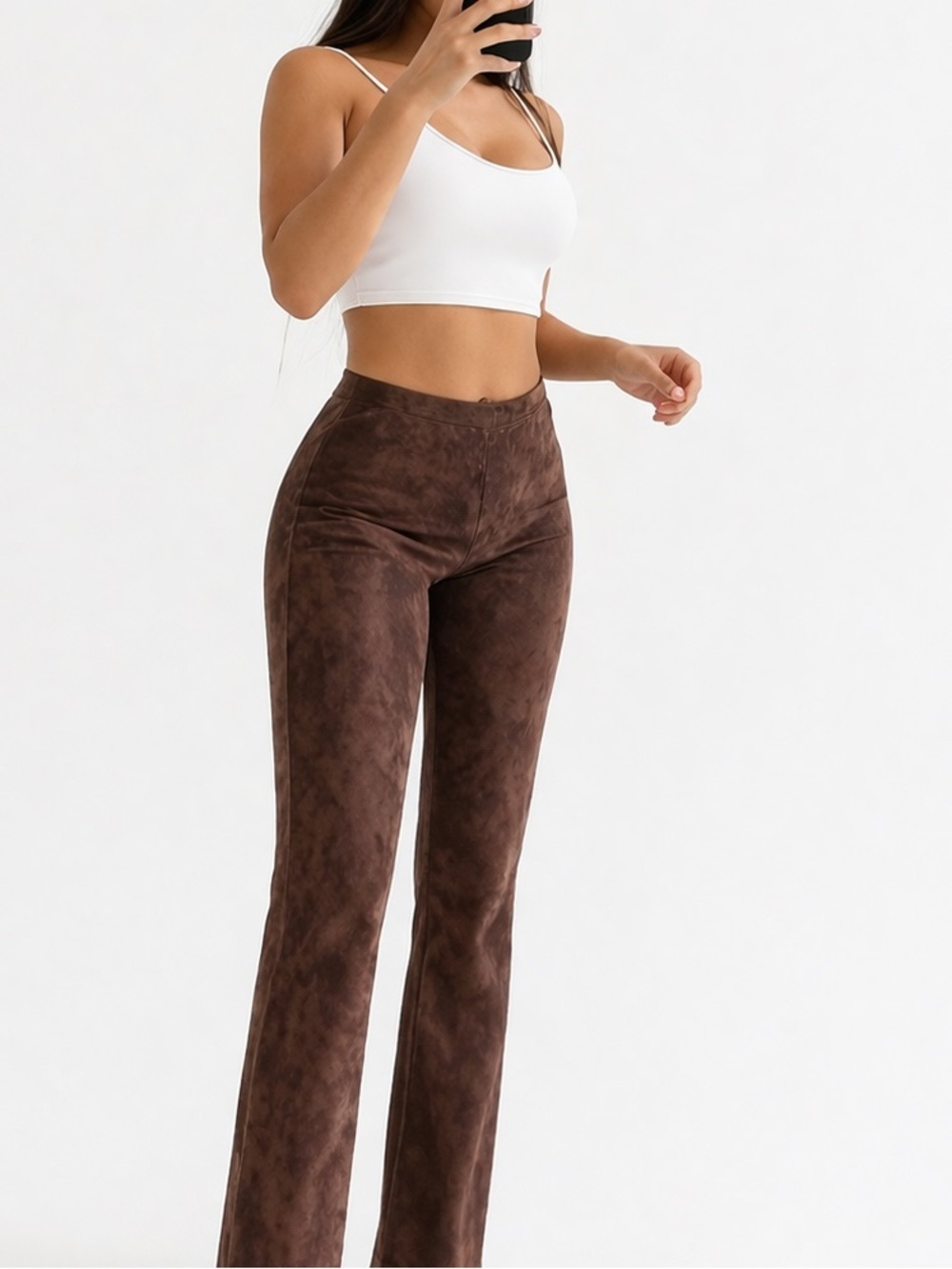 VINTAGE BROWN SUEDE LEATHER PANTS